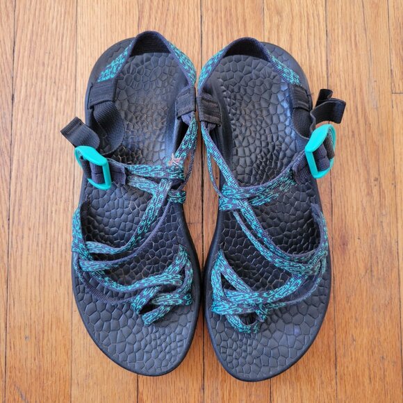 Chaco Womens Z/2 Classic Sport‎ Sandals Blue Black 10 Summer Hiking - Picture 2 of 7